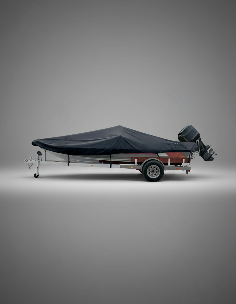 600D Trailerable Boat Cover (Style B: 17'-19', 96" Beam)