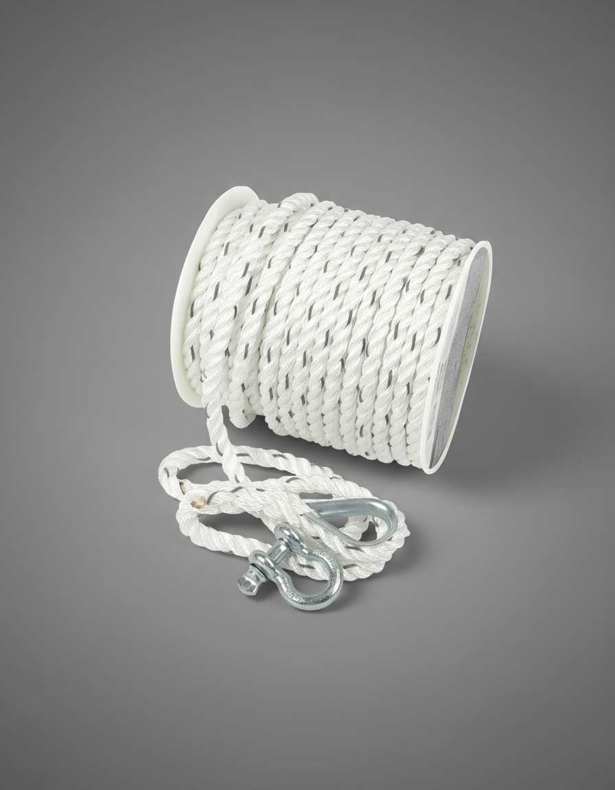 Reflective Anchor Line with Shackle (3/8” x 100’)