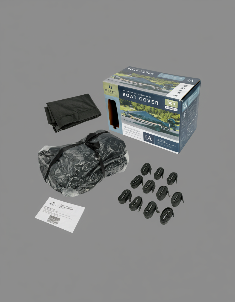 600D Trailerable Boat Cover (Style A: 14'-16', 90" Beam)