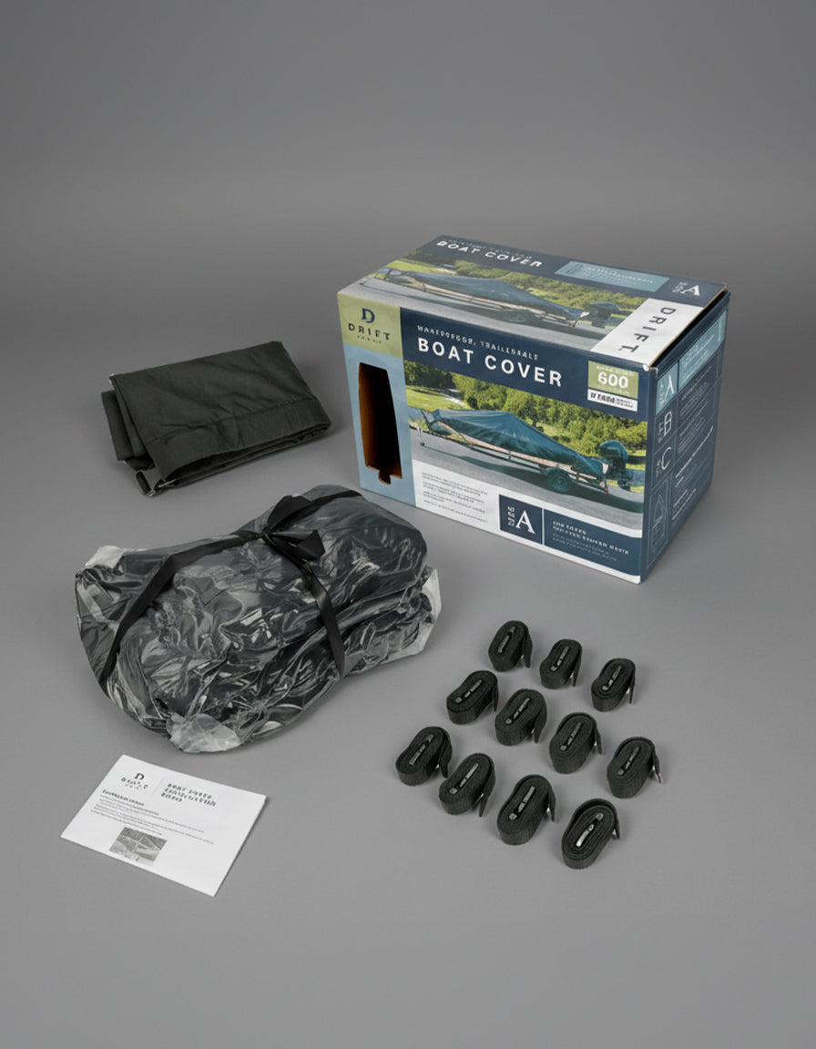 600D Trailerable Boat Cover (Style A: 14'-16', 90" Beam)