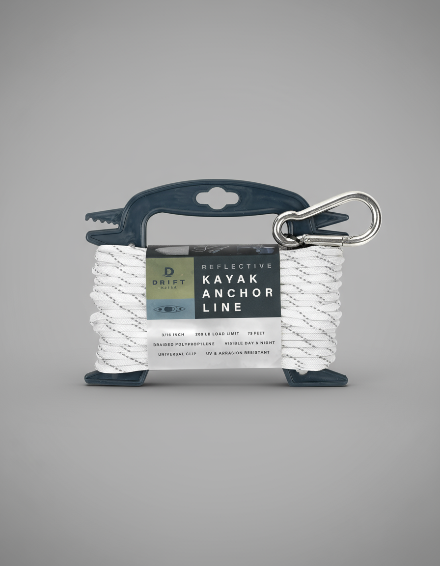 Reflective Kayak Anchor Line (3/16" x 75')