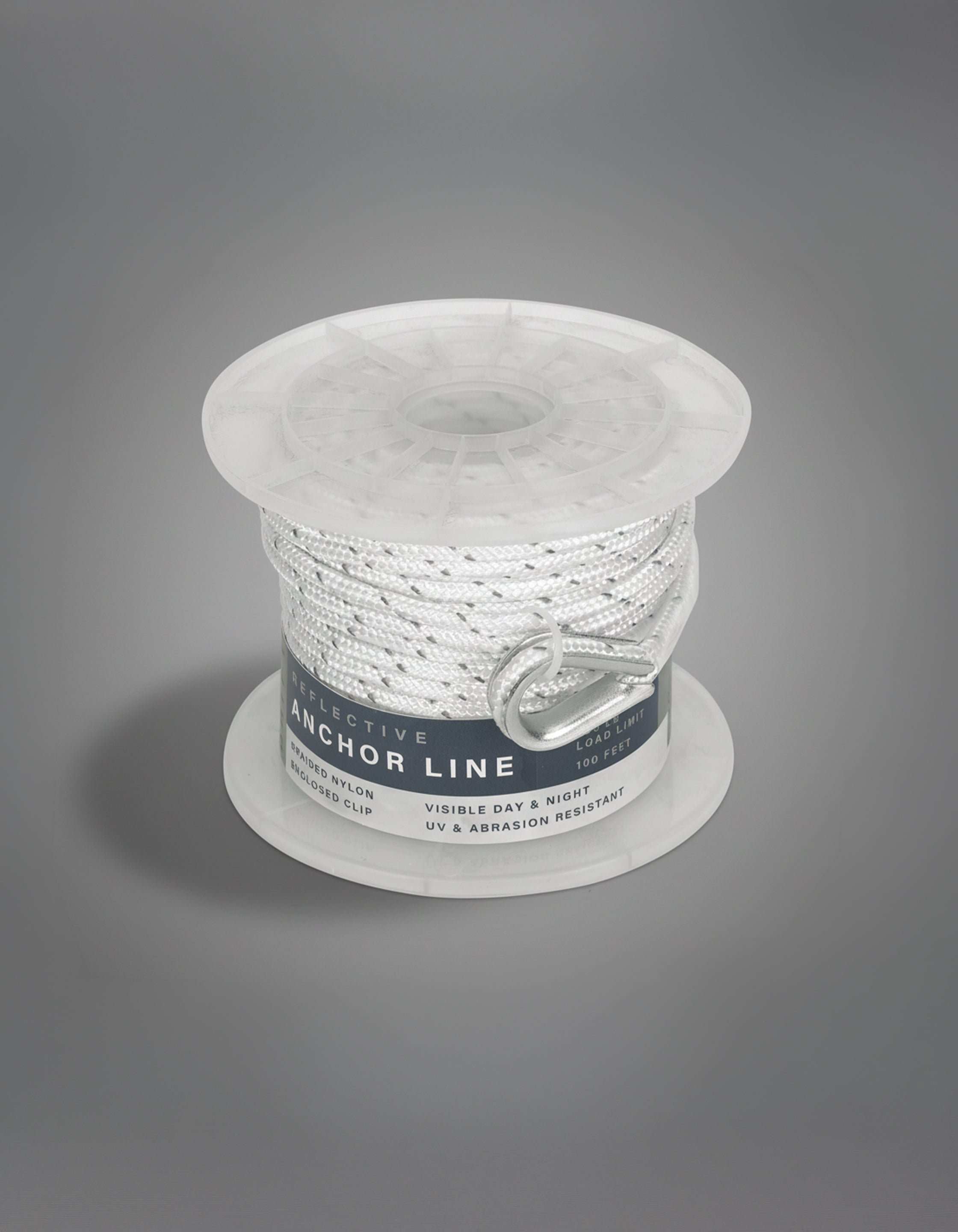 Reflective Anchor Line with Clip (1/4" x 100')