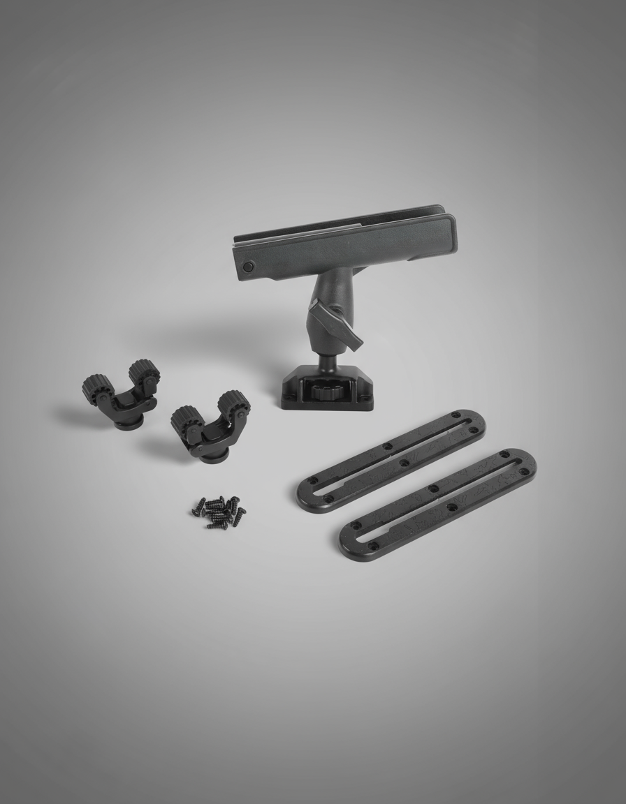 Kayak Track Mount Kit (With Rod Holder and Paddle Clips)